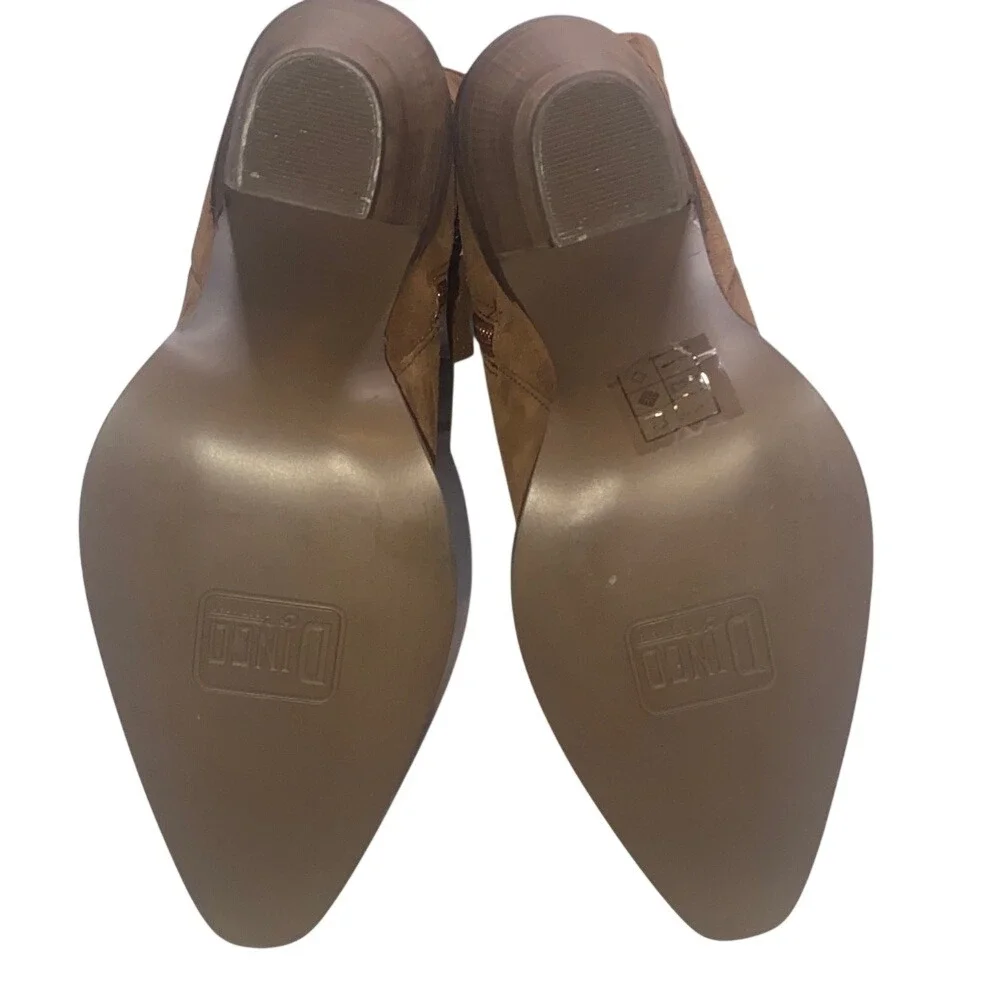 Dingo Whiskey Brown Suede Over The Knee Western Cowboy Boots‎ Pointed Toe Heel